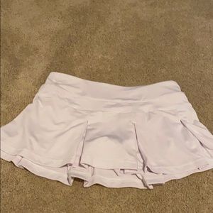 Prince white tennis skirt
